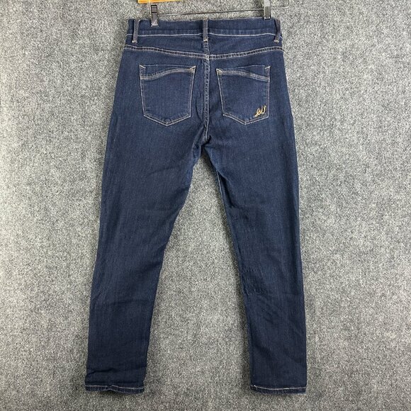 Express Jeans Womens 8 Cropped Legging Mia Mid Rise Dark Wash Cotton Stretch - Picture 6 of 8